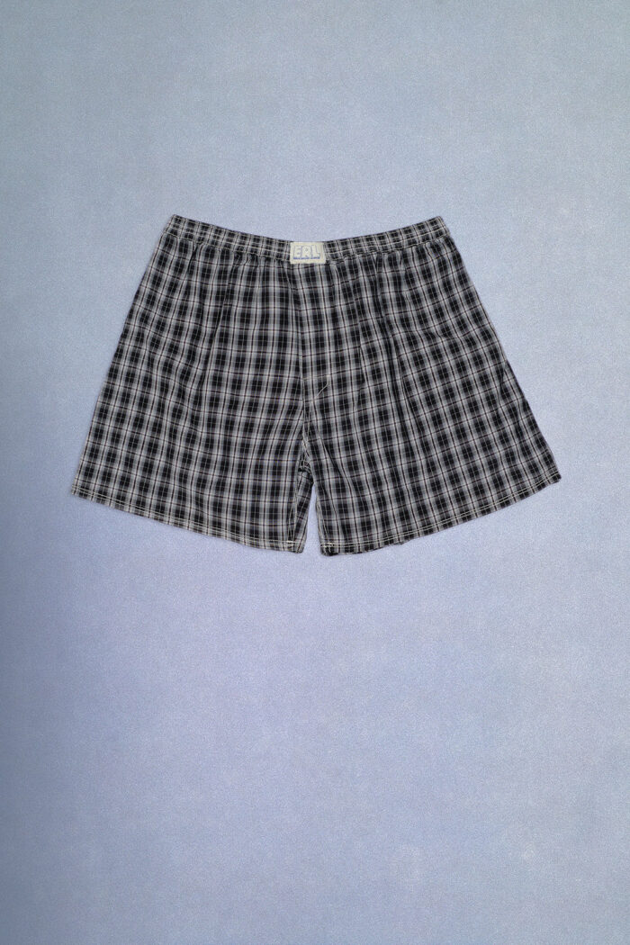 Erl Black Plaid Boxer Short