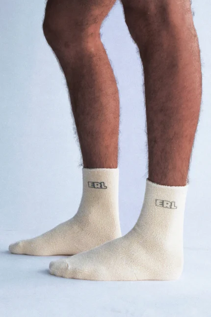 Erl Cream Soft Socks-White