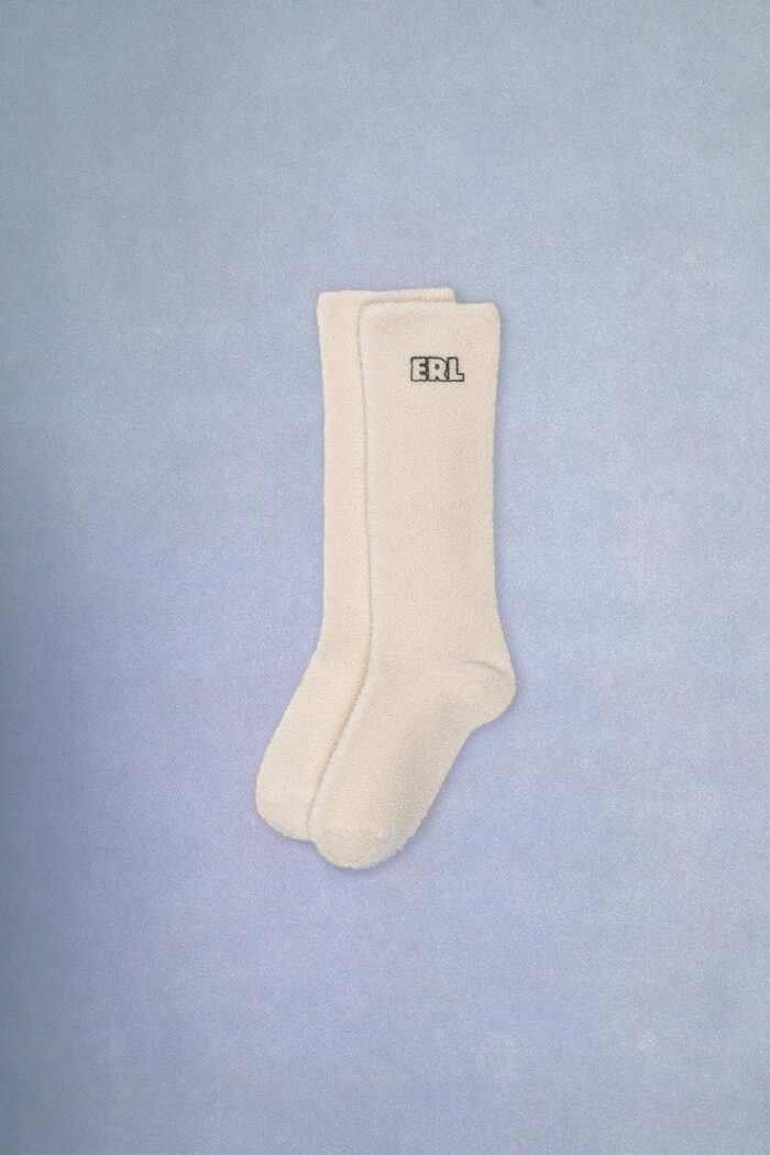 Erl Cream Soft Socks-White